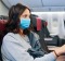 mask on plane covid-19 coronavirus economy pandemic Traveller one time use only