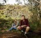 Amber Karras and Adam Lacy take in the views at the Organ Pipes National Park in Keilor, 25 kilometres north of Melbourne.