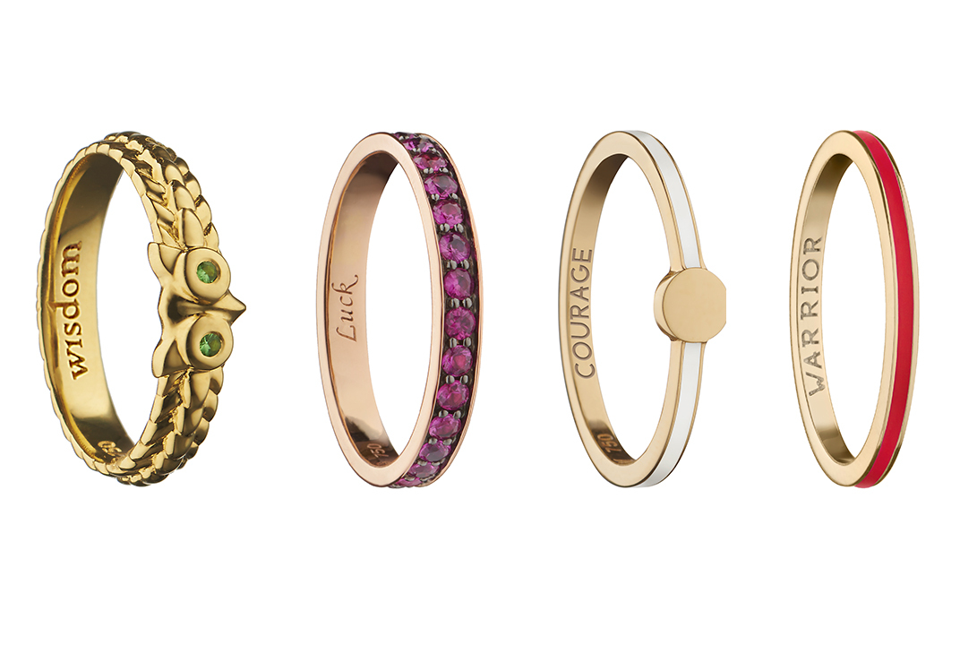 Several rings from the Monica Rich Kosann x Amber Vittoria collaboration.