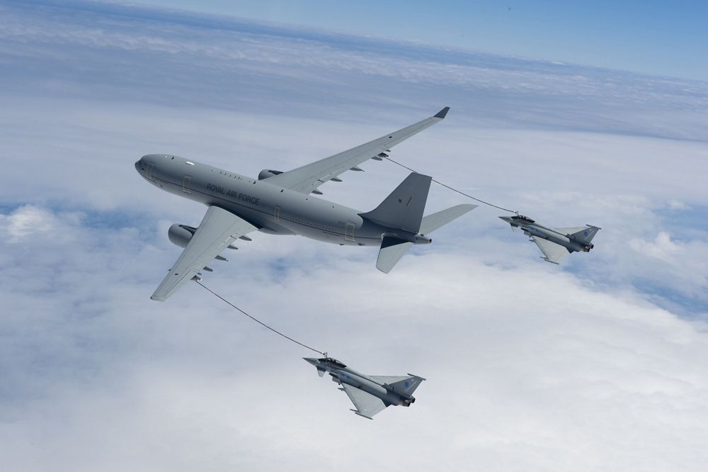 RAF A330 MRTT Air-Air refuelling  Eurofighter Typhoon