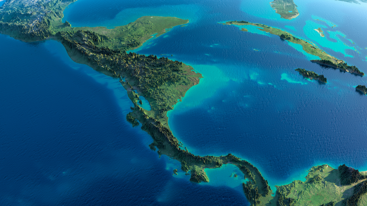 Edited image depicting Central America. Image credit: Anton Balazh/Shutterstock