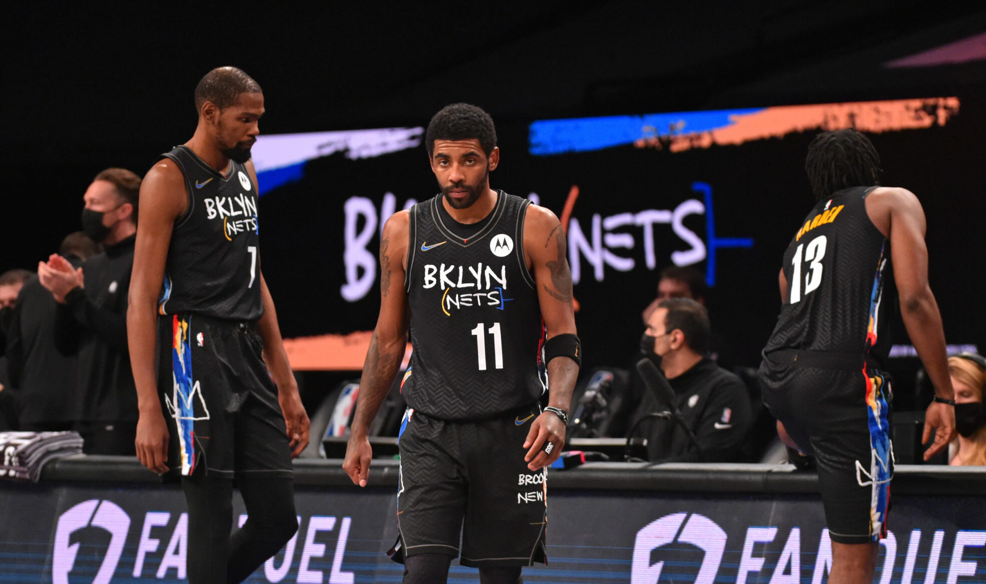 Nets' Big 3 finally in action together, ending 3-month absence