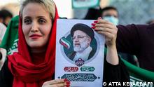 Iran Anhänger feiern Wahlsieg Ebrahim Raisi