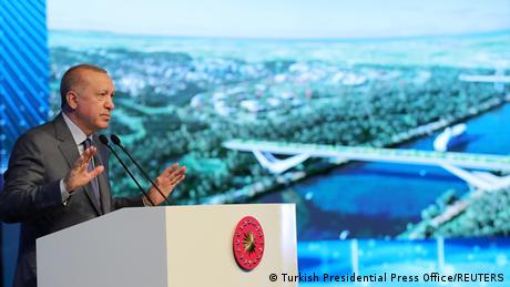 Türkei Megaprojekt Istanbul l Erdogan, Rede zum Spatenstich für die Sazlidere-Brücke