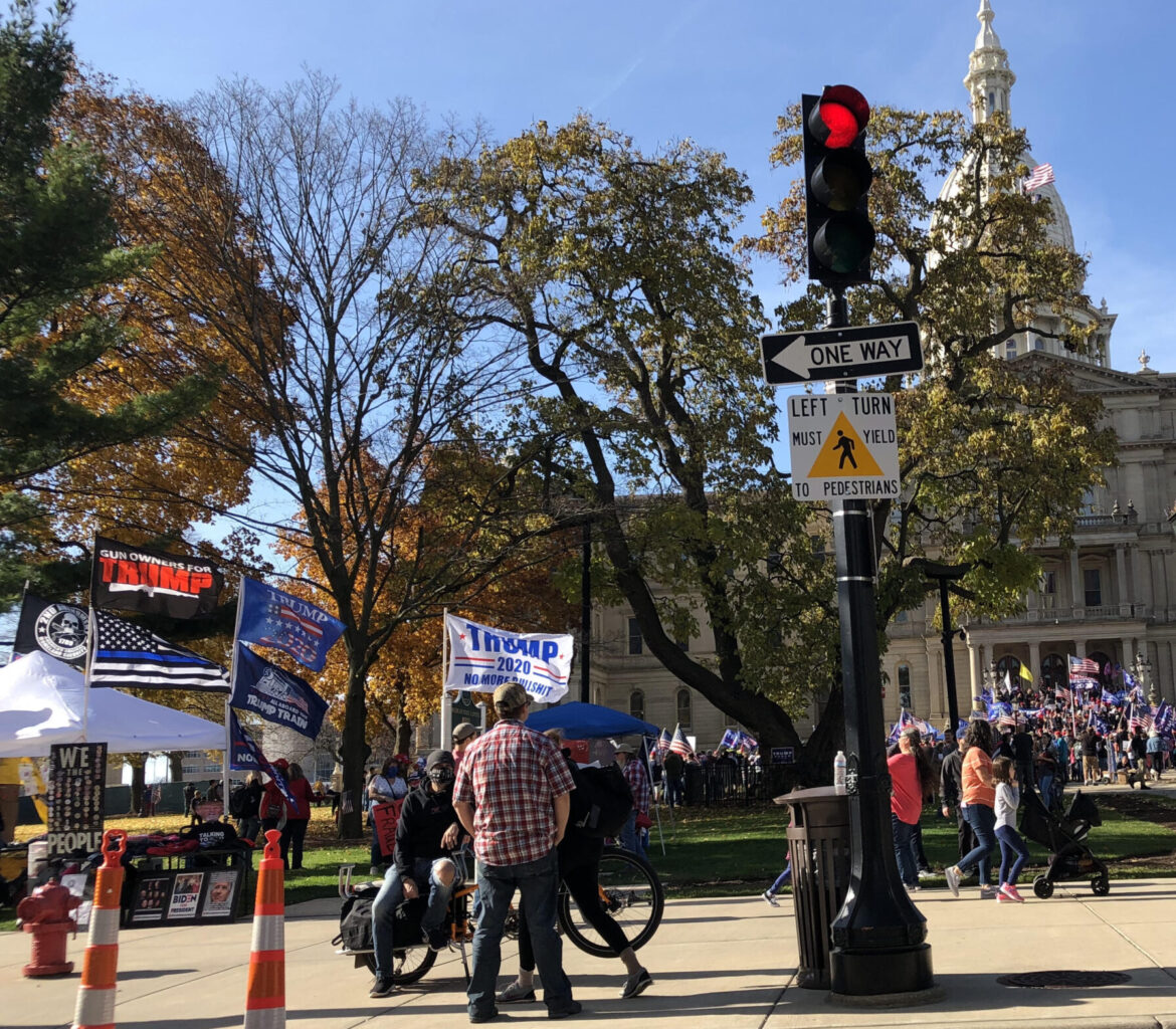 Trump supports at Lansing capitol