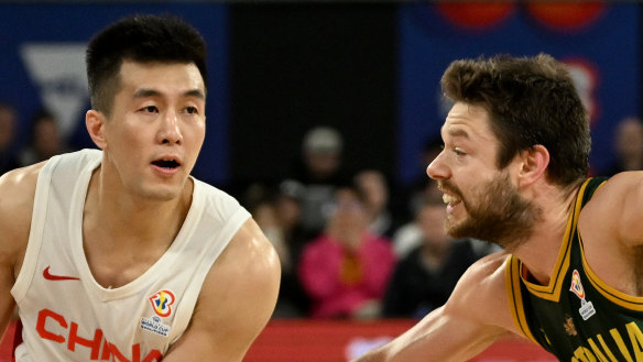 Matthew Dellavedova, right, will do everything he can to make the Boomers team for the FIBA World Cup in August.