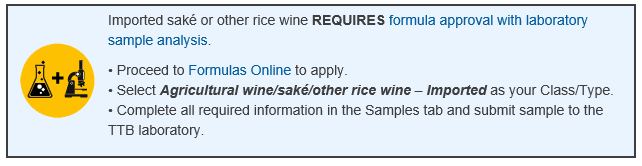 Graphic of a handful of wines require both formula approval and laboratory sample analysis.