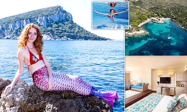 The day I became a mermaid! Fishing for guests at this swish Sardinian resort has taken on