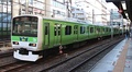 Set 545 in all-over light green livery in January 2013