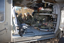 An example of a medical evacuation variant of the U/HH-60 Black Hawk