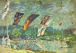 Regata en Molesey, 1874