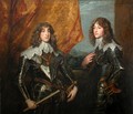 Los príncipes palatinos Carlos Luis y Ruperto, exiliados en Inglaterra, retratados por Anton van Dyck en 1637.