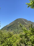 Summit of Mount Takatsuma from Rokumiroku (1975m) on Mount Gojizo, June 2023