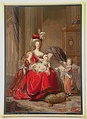 Гобелен с изображением Марии-Антуанетты в одном из залов дворца
