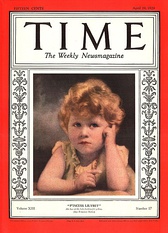 En la portada de la revista Time, abril de 1929.