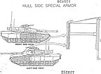 Configuration of early M1 Abrams Special Armor. Clockwise from upper left: Hull front, turret bustle with Chobham triplate, hull side with triplate, gun shield.