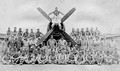 Marines at K-6 Air Base pose for a photo during the Korean War.