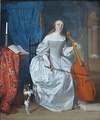 Mujer tocando la viola da gamba, 1663.