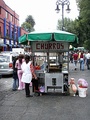 Churro Stands, like this one in Coyoacán, Mexico City, are a common sight in Latin-America and Spain