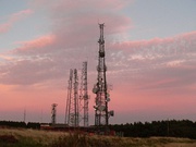 The communications masts of Bauer Radio at Eston Nab