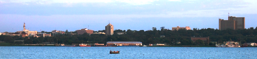  Panorama de Kisumu, visto desde el lago Victoria.