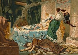 La muerte de Cleopatra, de Juan Luna, 1881