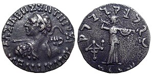 silver drachm of Menander