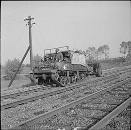 Loyd TT towing a 6 Pdr anti-tank gun, outside 's-Hertogenbosch 1944