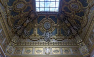 Ceiling decorations designed by Félix Duban in the Salon Carré (left) and Salle des Sept-Cheminées (right), late 1840s