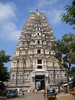 Left: Hoysaleswara Temple at Halebidu; Right: Virupaksha Temple, Hampi.