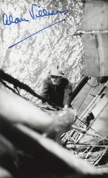 Alan Villiers aboard the Grace Harwar in 1929