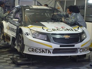 Chevrolet Cruze del exequipo oficial Chevrolet JP Racing, durante la temporada 2011 del TC 2000.