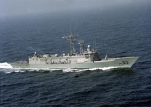 HMAS Sydney in January 1991