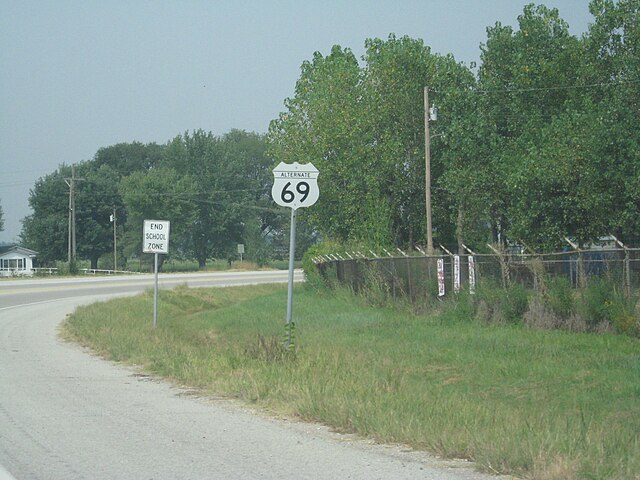  Cutout shield for US-69 Alt. in Oklahoma