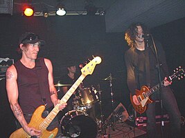 Year Long Disaster in 2008. From left to right: Rich Mullins, Brad Hargreaves and Daniel Davies