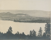 Kelowna in 1909 as viewed from across Okanagan Lake