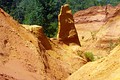 The clay hills of Roussillon, Vaucluse, in Provence have been an important source of ochre pigment since the 18th century.