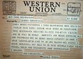 Хорватия: Western Union, телеграмма Николе Тесле (1939)