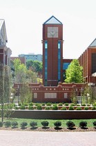The Joyner Library clock tower at East Carolina University