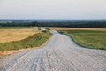 A gravel road between the villages of Tamsa and Laguja, Estonia