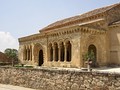 Facade of the Romanesque church of Sotosalbos.