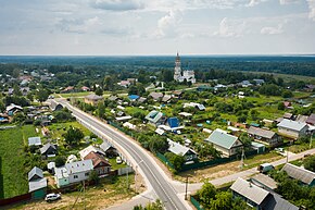 Вид с воздуха на деревню