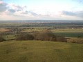 Part of Aylesbury Vale taken from the top of Coombe Hill, looking towards Aylesbury – the town's shape is visible.