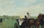 At the Races in the Countryside; by Edgar Degas; 1869; oil on canvas; 36.5 x 56 cm; Museum of Fine Arts (Boston, US)[215]