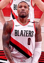 Damian Lillard of the Portland Trail Blazers shooting a free throw