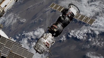 ISS-65 Pirs docking compartment separates from the Space Station