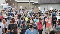 A protest march in Minneapolis on May 26, 2020