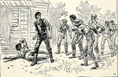 Ilustración de 1904 de Abraham Lincoln luchando