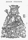 Imaginary depiction of Leszko III in Sarmatiae Europeae descriptio by Alexander Guagnini