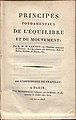 Principes fondamentaux de l'équilibre et du mouvement, 1803